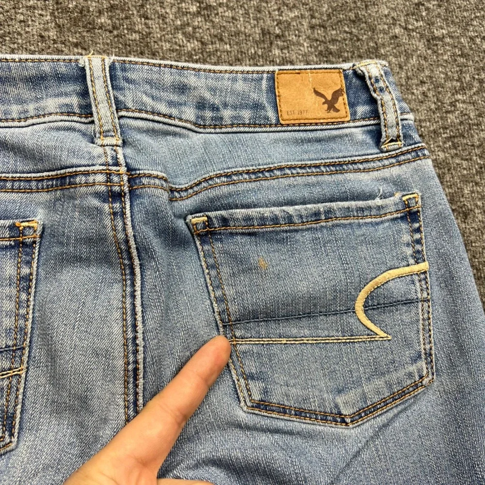 American Eagle Jeggings Womens 0 Light Blue Super Stretch Denim Skinny Jeans